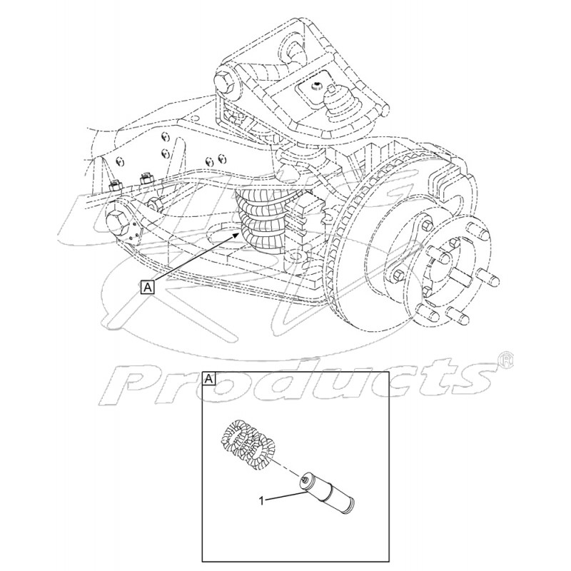 W8006413P Front Suspension Air Bag Inside Coil Spring Kit (Pair W
